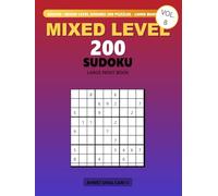 SUDOKU 200 PUZZLES: MIXED LEVEL - LARGE PRINT - LIONS BOOK CLUB - VOL8 : Lions Puzzle Kingdom