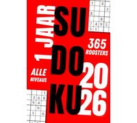 Sudoku 2026, 1 rooster per dag: 365 sudoku puzzels voor volwassenen, 4 moeilijkheidsgraden, medium formaat