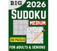 Sudoku Book for Adults and Seniors - Medium Level: 350 Medium Puzzles with Solutions ( The perfect gift for puzzle lovers)