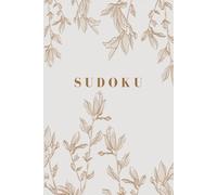 Sudoku Book for Adults Easy, Medium, Hard. Total 60 Puzzles, Large Print - Grey Pearl Vintage Floral - One Puzzle Per Page
