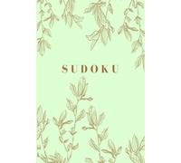 Sudoku Book for Adults Easy, Medium, Hard. Total 60 Puzzles, Large Print- Soft Lime Vintage Floral - One Puzzle Per Page