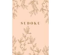 Sudoku Book for Adults Easy, Medium, Hard. Total 60 Puzzles, Large Print - Sunset Sorbet Vintage Floral - One Puzzle Per Page