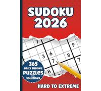 Sudoku Book for Adults Hard to Extreme 2026: 365 Daily Puzzles with solutions.