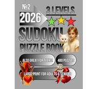 Sudoku Book for Adults, Teens and Seniors with 3 Levels of Difficulty: Sudoku Book 2. 480 Puzzles & Solutions, Easy to Hard (The Perfect Gift for ... & Women) Sudoku Puzzles from Easy to Hard.