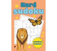 sudoku book: Hard-level bold and clear, fun sudoku puzzle, game book | 6x9 inches, solutions included | for all ages.