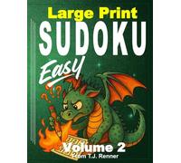 Sudoku Books for Adults Large Print: Volume 2, Easy, Extra Large Puzzle Grids, Sudoku puzzles for Adults, Teens, Seniors. Bold 9x9 grid is easy to use. Great gift idea.