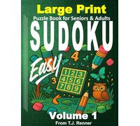 Sudoku Books for Seniors Large Print: Volume 1, Easy, Extra Large Puzzle Grids, Sudoku puzzles for Seniors, Teens, Adults. Bold 9x9 grid is easy to use. Great gift idea.
