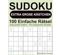 Sudoku - Extra große Kästchen: 100 einfache Rätsel für entspanntes Gehirntraining