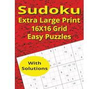 Sudoku Extra Large Print 16X16 Grid Easy Puzzles