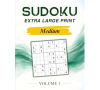 Sudoku Extra Large Print - Medium: One Puzzle per Page (8.5" x 11"), 150 Medium Puzzles with Full Solutions, Large Grid Brain Games for Adults & Seniors