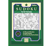 Sudoku for Adults and Seniors - 500 Easy and Medium Puzzles with Solutions: 250 Easy + 250 Medium 9x9 Sudoku Games. One Solution per Puzzle. Large Print 8.25x11 Notebook.