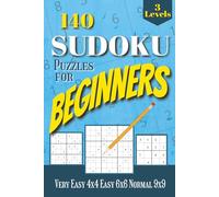 SUDOKU for BEGINNERS - 140 Easy Puzzle Book: Beginners sudoku puzzles | 3 Levels from Very Easy to Normal | How to play Sudoku Instructions with Solutions included | 6x9, 120 Pages