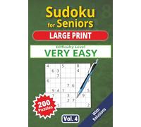 Sudoku for Seniors, Large Print, Very Easy Level, vol. 5: 200 very easy puzzles, senior sudoku book, large print, easy-to-read sudoku, ideal for ... activity, logic game, gift for grand parents