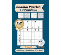 Sudoku Hard Puzzle Book for Adults: 600 Sudoku Puzzles (Easy, Medium & Hard) | Large Print Brain Games for Rela: 600 Puzzles for All Levels - Easy, ... - Hours of Fun for Teens, Adults & Seniors