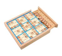Sudoku in legno blu per bambini Puzzle colorati con cassetto Gioco da tavolo educativo