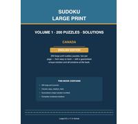 Sudoku Large Print: 200 Puzzles · 3 Levels · Solutions · Large Print · Volume 1 · Canada