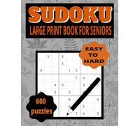 Sudoku Large Print Book for Seniors - Fun and Relaxing Puzzles for Better Brain Health