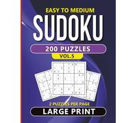 Sudoku Large Print: Vol. Five - Easy to Medium