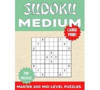 Sudoku Medium Master 200 puzzle di livello medio per un ottimale - brossura...