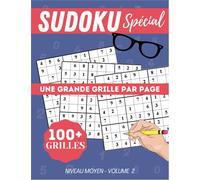 Sudoku niveau moyen volume 2: Cahier spécial gros caractères, très lisible | 120p Grand Format 21 x 29,7cm | Une grande grille par page, pour adultes, Malvoyants, débutants