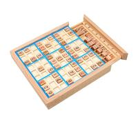Sudoku per Bambini, Sudoku Colorato con Cassetto, Giochi da Tavolo Educativi in Legno per Casa, Scuola, Viaggio, Blu