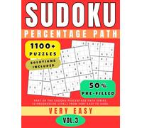 Sudoku Percentage Path - Volume 3 (1100+ Puzzles): Very Easy - About 50% Pre-Filled 9x9 Grids for a Smooth and Rewarding Experience (for Adults)