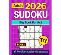SUDOKU Pullzes For Adult 9X9 2026: Medium Level With Full Solutions Large Big Print