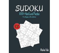 Sudoku Puzzle Book 1000+ Hard Level Puzzles: Large Print Activity Book for Adults, Seniors & Teens | 179 Pages, 8.5x11 inches, With Solutions | Brain Training & Stress Relief