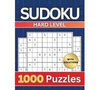 Sudoku Puzzle Book: 1000 Hard Level Puzzles with solutions | For Teens, Adults and Seniors | 3x3 Grid | 9 Puzzles per Page | 8.5"x11"