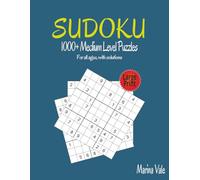 Sudoku Puzzle Book 1000+ Medium Level Puzzles: Large Print Activity Book for Adults, Seniors & Teens | 173 Pages, 8.5x11, With Solutions | Brain Games & Relaxation