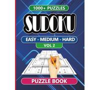 Sudoku Puzzle Book for Adults: 1000+ Puzzles (Easy • Medium • Hard) - Vol 2: Large 8.5×11 format • Progressive difficulty • Answer key at the back • Brain-boosting logic fun