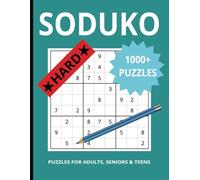 Sudoku Puzzle Book for Adults: 3x3 with Easy to Read Print | 8.5x11 inches, 1000+ Puzzles | Level: HARD … as Gift, for Vacations, Holidays and Free Times