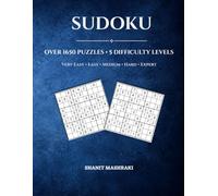 Sudoku Puzzle Book for Adults: Over 1650 Sudoku Puzzles with 5 Difficulty Levels Very Easy, Easy, Medium, Hard & Expert Complete Solutions