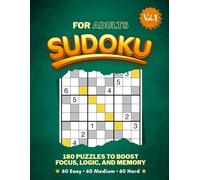 Sudoku Puzzle Book for Adults - Volume 1: 180 Easy to Hard Sudoku Puzzles for Brain Training: Large Print Sudoko Puzzle Book for Seniors, Teens, and ... Fun to Solve, and Great for Brain Health