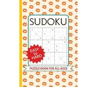 SUDOKU: Puzzle Book for All Ages - 100+ Fun Brain Teasers from Easy to Hard | 6x9 Inch Travel Size | Orange Cover with Lips & Stars | Relaxing Logic Puzzles