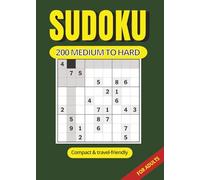 Sudoku Puzzle Book Medium to Hard Level Travel size: 200 Brain Games for Adults & Seniors with Solutions at the back | Pocket size