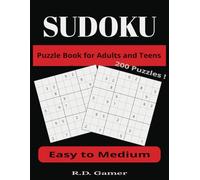 Sudoku Puzzle Book: Sudoku Puzzles for Adults and Teens | Easy to Medium Sudoku Puzzles | 8.5 x 11 inches, 200 Puzzles...Gift for Travel, Holidays and Free Time