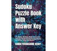 Sudoku Puzzle Book with Answer Key: 110 Pages | 55 Easy, Medium and Hard Sudoku Puzzles | Complete Answer Key Included | Brain Training Number Games for Adults, Teens and Seniors
