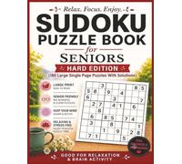 Sudoku Puzzle Books For Seniors: 180 Hard Difficulty Puzzles (With Solutions)