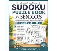 Sudoku Puzzle Books For Seniors: 180 Medium Difficulty Puzzles (With Solutions)
