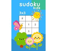 Sudoku puzzle for children, 3x3 size, with cartoon characters for coloring.: Inside are 3x3 Sudoku puzzles with pictures to colour, totaling 30 pages.