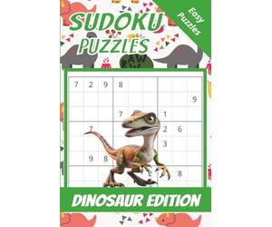 Sudoku Puzzles Dinosaur: Sudoku Puzzles with Easy to Read Print about Dinosaurs, Numbers, Animals and more | 6x9 inches, 110 pages | 50+ ... Holiday, and Free Times.| Solutions Included
