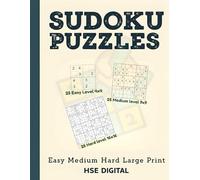 Sudoku Puzzles for Adults Easy Medium Hard Large Print: 75 Big-Print 4x4, 9x9 and 16x16 Puzzles for seniors with Solutions on the Back (8.5" x 11")