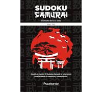 Sudoku Samurái: El Desafío de los 5 Soles: 50 Sudokus tipo Samurái, entrelazados Nivel Fácil | Formato 6x9 | Soluciones Incluidas | Editorial Puzzleando