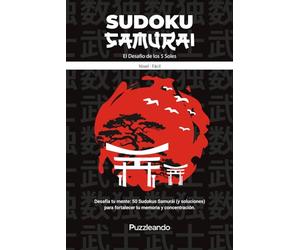 Sudoku Samurái: El Desafío de los 5 Soles: 50 Sudokus tipo Samurái, entrelazados Nivel Fácil | Formato 6x9 | Soluciones Incluidas | Editorial Puzzleando