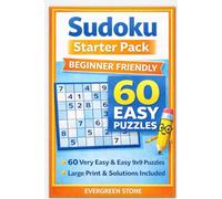 Sudoku Starter Pack: 60 Very Easy & Easy 9×9 Puzzles for Relaxed Brain Training • Large Print • Solutions Included