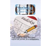 Sudoku Winter Themed Puzzle Book: Sudoku Winter Themed Puzzles Helps Calm the Mind, Relax, and Focus | 6x9 Inches, 110 Pages | 55 Puzzles | Solutions Included | Gift for adults, kids, senior