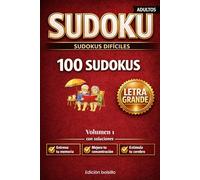 Sudokus Difíciles: 100 Sudokus Difíciles para adultos | Edición bolsillo