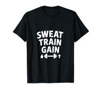 Sudore Train Gain Gym Gear Fitness Graphic Maglietta