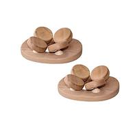 SudoreWell - Poggiatesta per sauna con 4 punti, in legno di cedro rosso, 2 pezzi